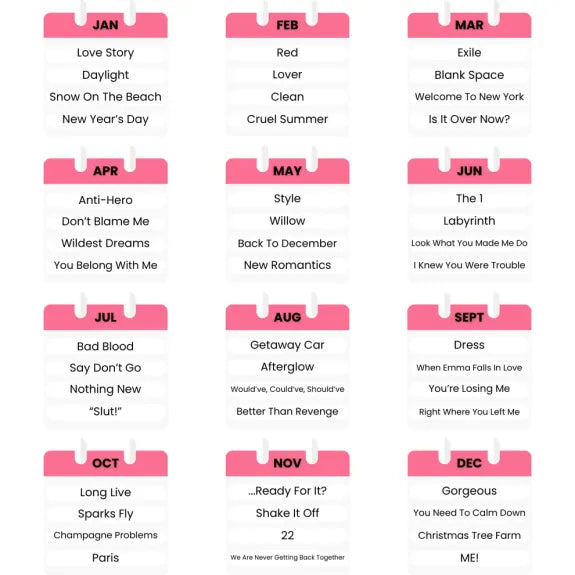 Swifte Piano Calendar